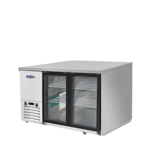 Atosa USA MBB48GGR 48" Two-Section Glass Door Back Bar Cooler