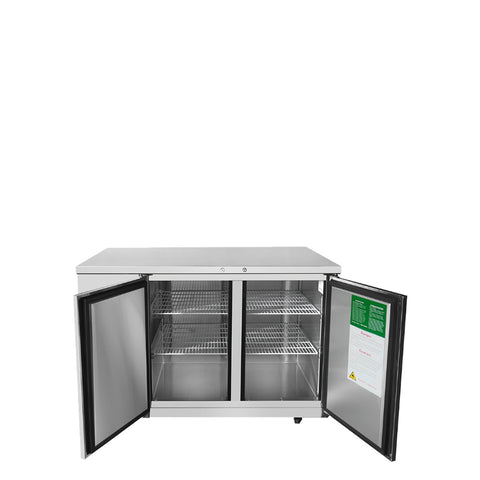 Atosa MBB59GR 59-Inch 2-Section Solid Door Back Bar Cooler