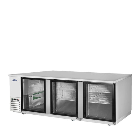 Atosa MBB90GGR 90-Inch 3-Section Glass Door Back Bar Cooler