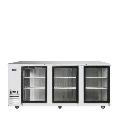 Atosa MBB90GGR 90-Inch 3-Section Glass Door Back Bar Cooler