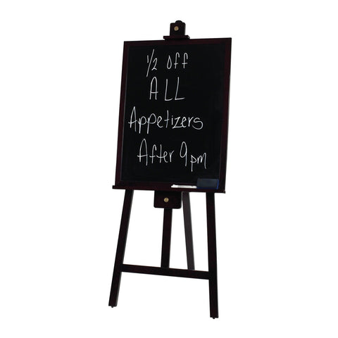 Winco MBBE-3 Premium Tripod Display Easel, Mahogany