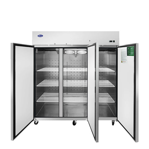 Atosa MBF8003GR Three Door Reach-In Freezer, Top Mount, 64.9 Cu Ft