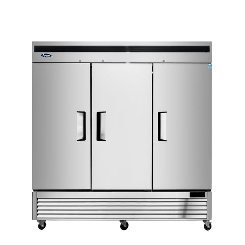 Atosa USA MBF8504GR Bottom Mount 3-Door Reach-In Freezer, 71 cu. ft., Stainless Steel