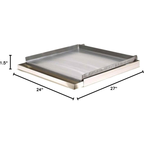 Rocky Mountain Cookware MC24-8 Lift-Off Griddle, 24"W x 27"L, 4-Burner Commercial Add-On Griddle
