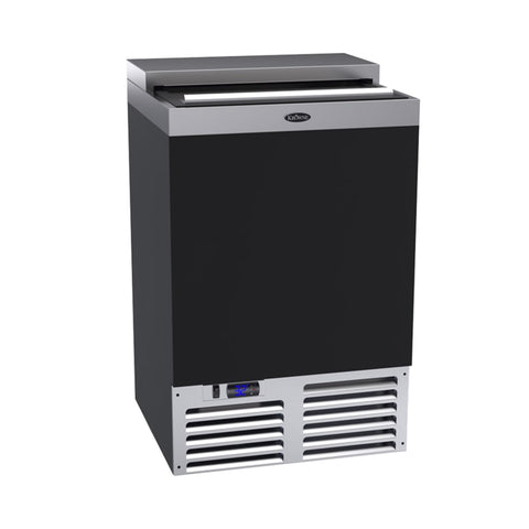 Krowne Metal MC24B 24" Black Vinyl Slide Top Mug Froster