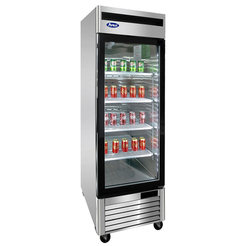 Atosa MCF8705GR One-Section Single Glass Door Merchandiser Refrigerator