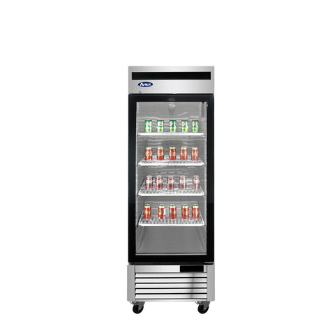 Atosa MCF8705GR One-Section Single Glass Door Merchandiser Refrigerator