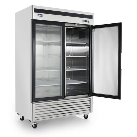 Atosa USA MCF8707GR Two-Section Glass Door Merchandiser Cooler, 44.8 cu. ft.