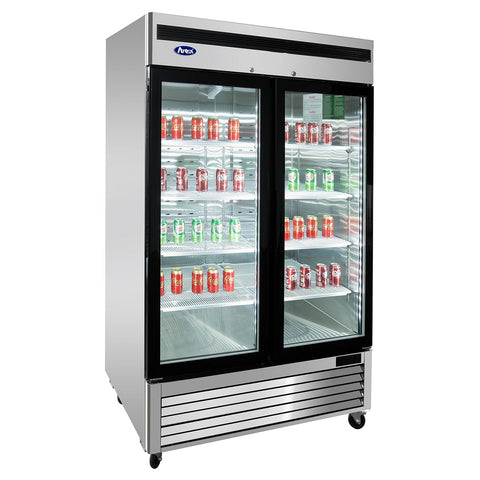 Atosa USA MCF8707GR Two-Section Glass Door Merchandiser Cooler, 44.8 cu. ft.
