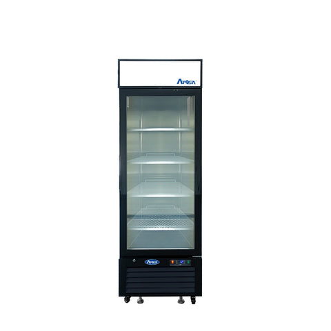 Atosa MCF8725GR Black Cabinet Single Glass Door Merchandiser Cooler