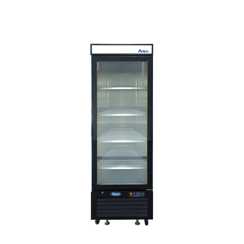 Atosa MCF8725GR Black Cabinet Single Glass Door Merchandiser Cooler