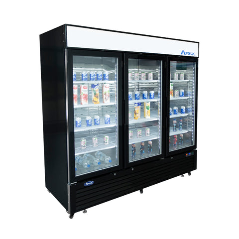 Atosa MCF8728GR Three Glass Door Merchandiser Freezer
