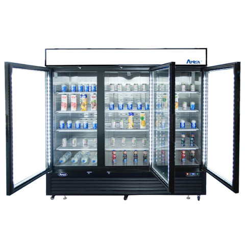 Atosa MCF8728GR Three Glass Door Merchandiser Freezer