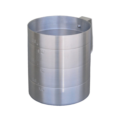 Libertyware MEA02D 2 Qt. Aluminum Dry Measuring Cup