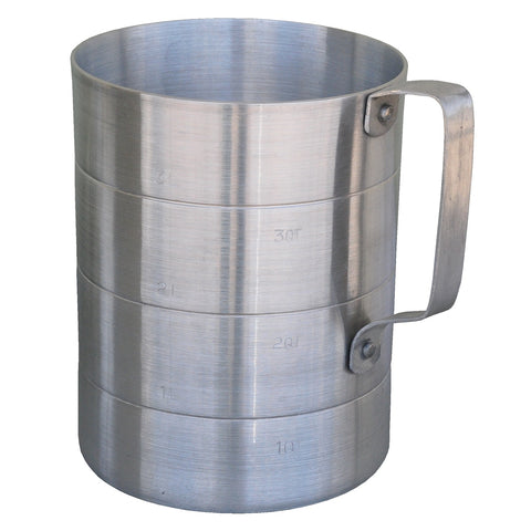 Libertyware MEA04D 4 Qt. Aluminum Dry Measuring Cup
