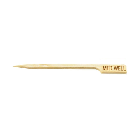 TableCraft Products MEDWELL 3-1/2 in. Bamboo Medium Well Meat Marker Pick