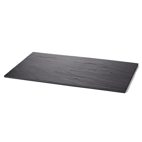 TableCraft Products MG1 Rectangular Black Melamine Frostone Collection Display Tray, 20-3/4" x 12-3/4"
