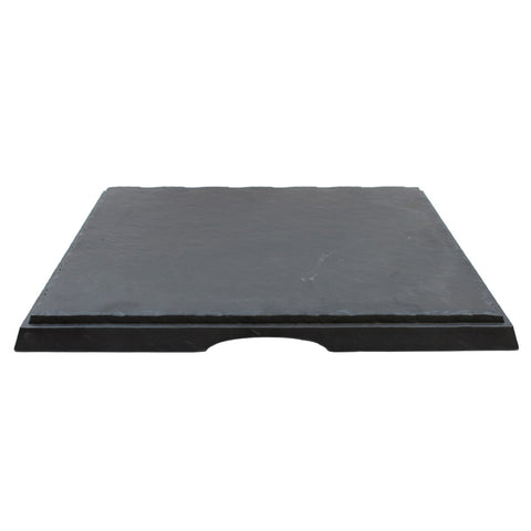 TableCraft Products MGD1616 Frostone 16" Square Faux Slate Melamine Display Tray