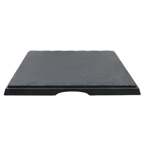 Tablecraft Products MGD1616 Square Melamine Display Tray, Faux Slate Black, 16 5/8 x 16 5/8 x 1 1/8