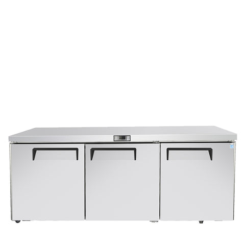 Atosa MGF8404GR 72" Three-Section Undercounter Refrigerator