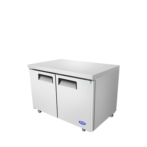Atosa MGF8406GR 48-Inch Two-Door Undercounter Freezer, 13.4 Cu. Ft., Stainless Steel