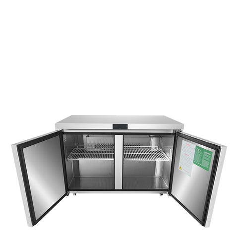 Atosa MGF8406GR 48-Inch Two-Door Undercounter Freezer, 13.4 Cu. Ft., Stainless Steel