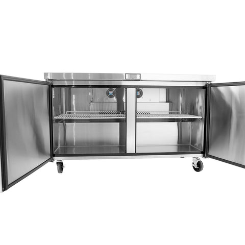 Atosa MGF8407GR 60" Two-Section Undercounter Freezer