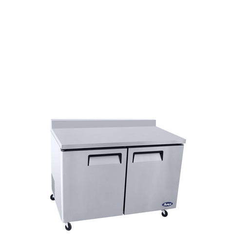 Atosa MGF8409GR 48" 2-Section Worktop Refrigerator with Backsplash