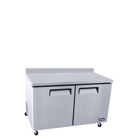 Atosa MGF8410GR 60" 2-Section Worktop Refrigerator with Backsplash
