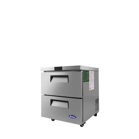 Atosa USA, Inc. MGF8415GR 27 in Two-Drawer Undercounter Refrigerator
