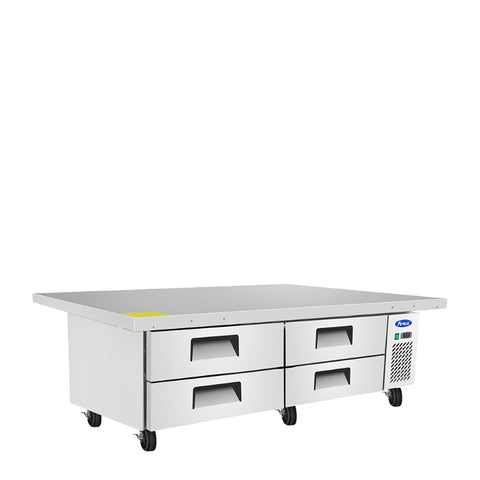 Atosa MGF8454GR 76" Refrigerated Chef Base with Extended Top