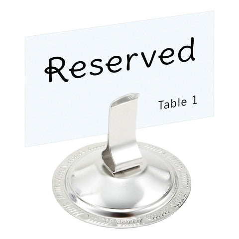 Winco MH-2C Stainless Steel Menu Holder Clip, 2.5" x 2.5"