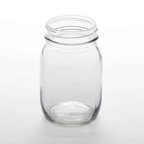 American Metalcraft MJ17 17 oz. Clear Glass Mason Jar
