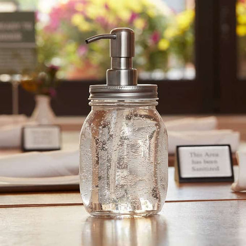American Metalcraft MJ17 17 oz. Clear Glass Mason Jar