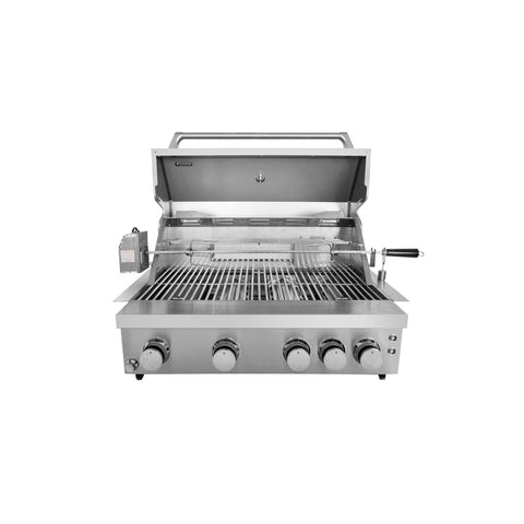 Thor Kitchen MK04SS304 32 Inch 4-Burner Built-In Gas BBQ Grill Head