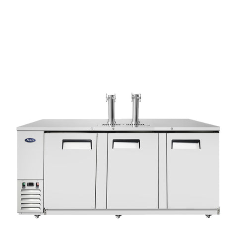 Atosa MKC90GR 90" Direct Draw Keg Cooler, 3-Door, 4 Barrel Capacity