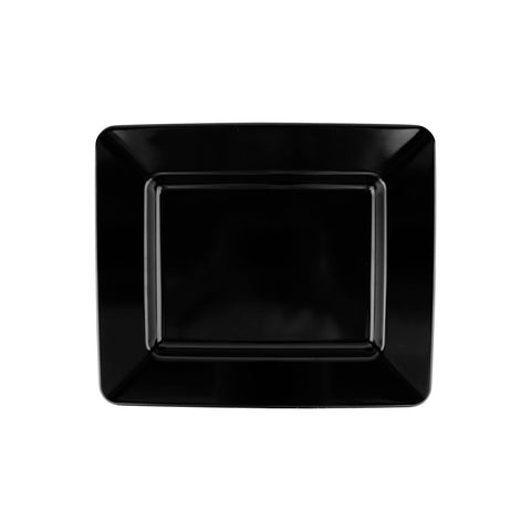 GET Enterprises ML-11-BK 12" x 10" Rectangular Milano Melamine Plate, Black