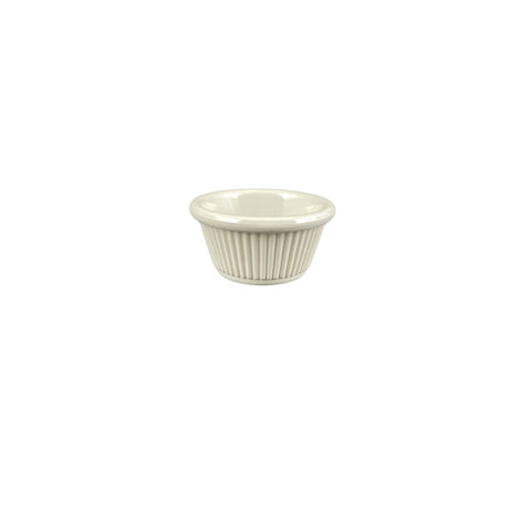 Thunder Group ML509B1 2 oz Bone Fluted Melamine Ramekin