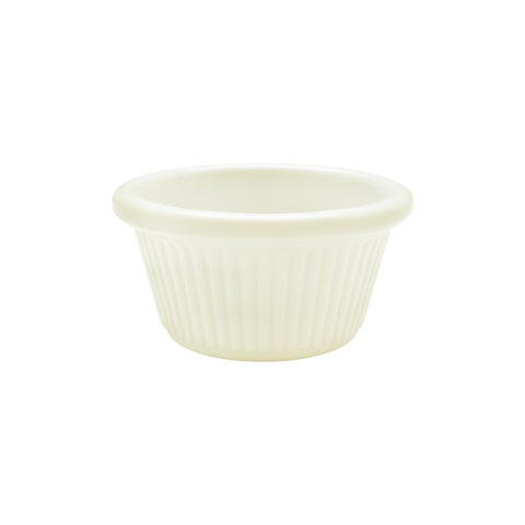 Thunder Group ML509B1 2 oz Bone Fluted Melamine Ramekin