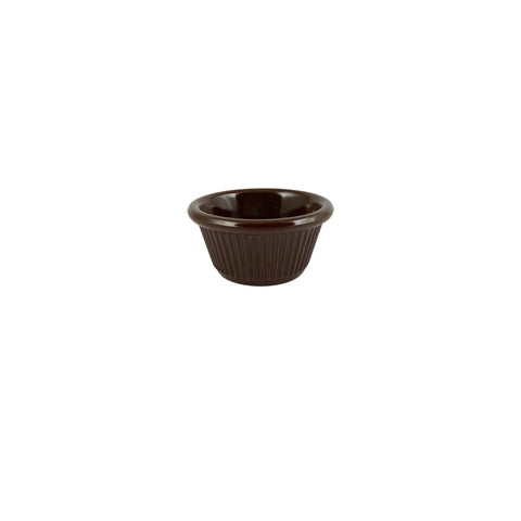 Thunder Group ML509C1 2 oz Chocolate Fluted Melamine Ramekin