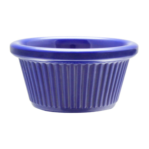 Thunder Group ML509CB1 2 oz Cobalt Blue Fluted Melamine Ramekin