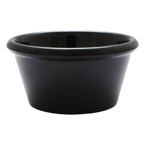 Thunder Group ML539BL1 6 oz Black Smooth Melamine Ramekin