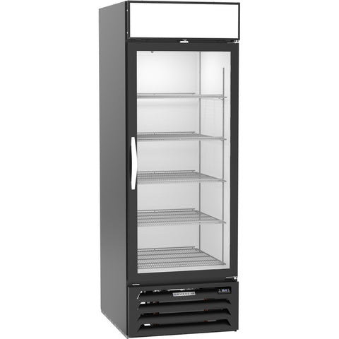Beverage-Air MMR23HC-1-B MarketMax 23 Cu. Ft. Single Glass Door Merchandiser Refrigerator in Black