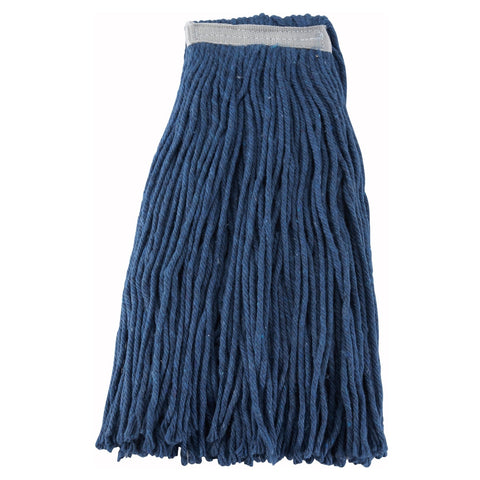 Winco MOP-24C Economy Cotton-Poly Blend Cut-End Wet Mop Head, Blue, 24 oz