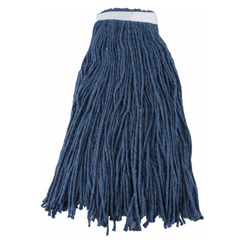 Winco MOP-32C Economy Cotton-Poly Blend Cut-End Wet Mop Head, Blue, 32 oz