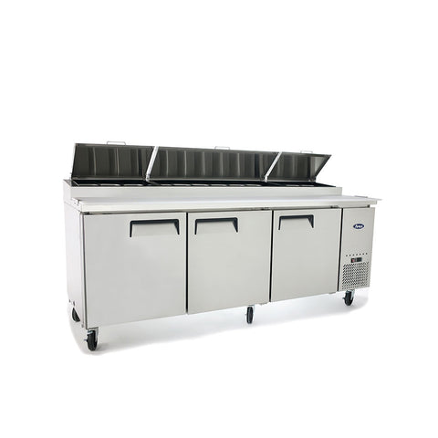 Atosa MPF8203GR 93" 3-Door Refrigerated Pizza Prep Table