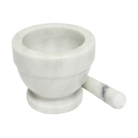 Thunder Group MRGR001 4" Marble Bowl Style Mortar and Pestle