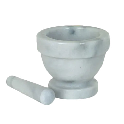 Thunder Group MRGR003 3" Bowl Style Marble Mortar and Pestle