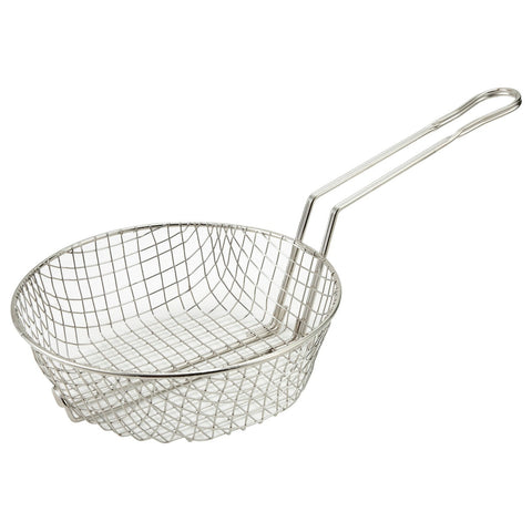 Winco MSB-10 Nickel Plated Coarse Mesh 10" Culinary Basket