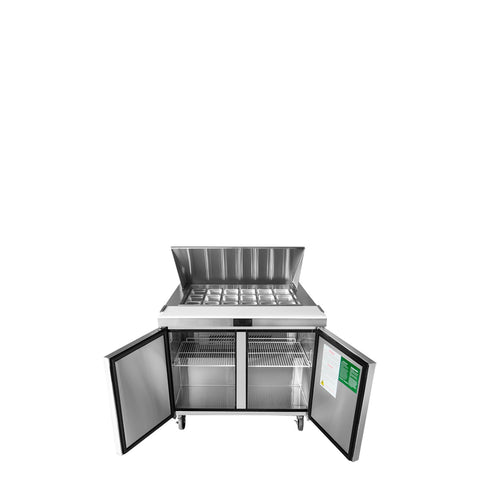 Atosa MSF8306GR 48" Refrigerated Mega Top Sandwich/Salad Prep Table, 2-Section